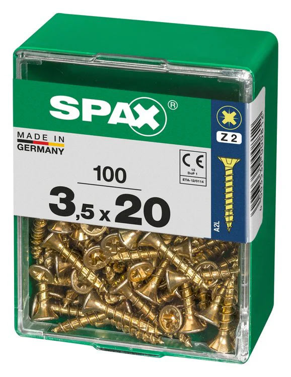 Spax schroef pozidrive verzinkt 3,5x20mm 100st - Image 2