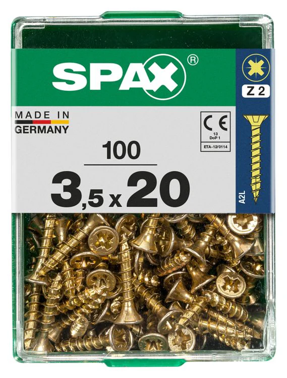 Spax schroef pozidrive verzinkt 3,5x20mm 100st - Image 3