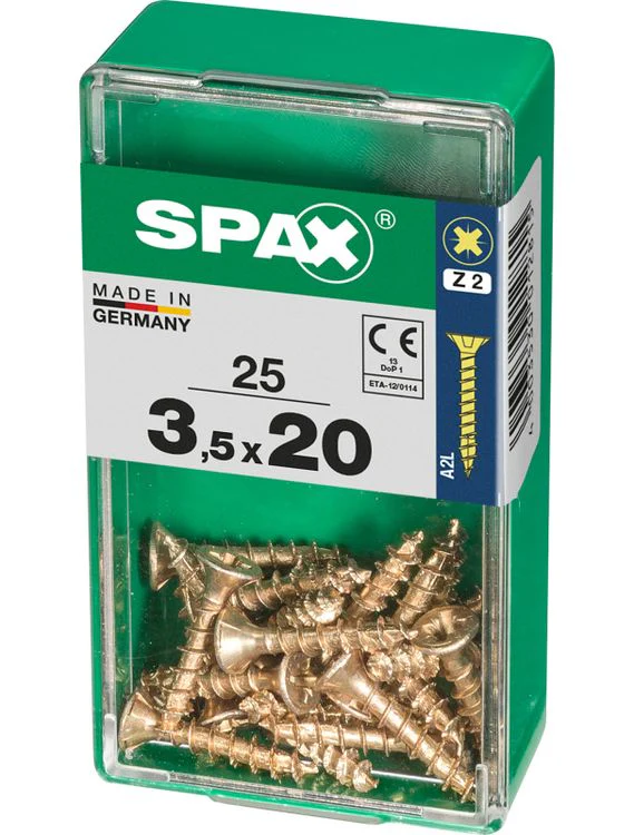 Spax schroef pozidrive verzinkt 3,5x20mm 25st - Image 2