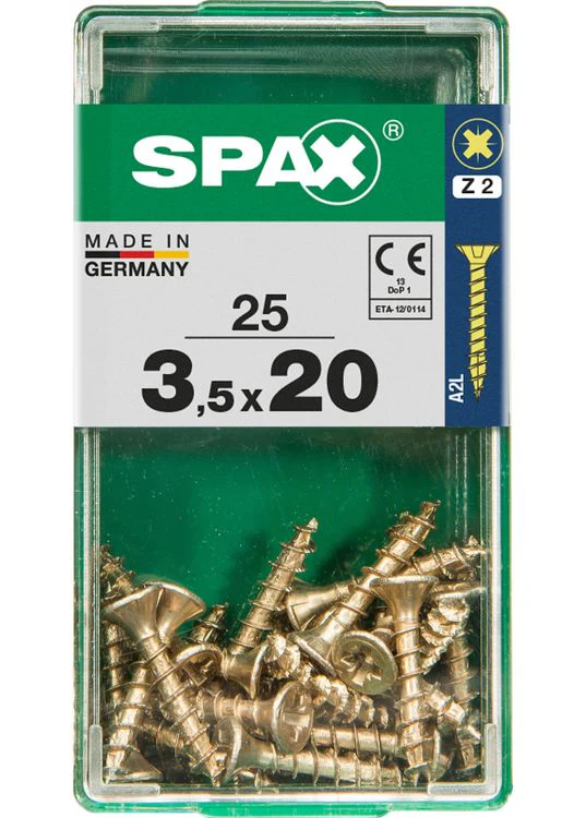 Spax schroef pozidrive verzinkt 3,5x20mm 25st - Image 3