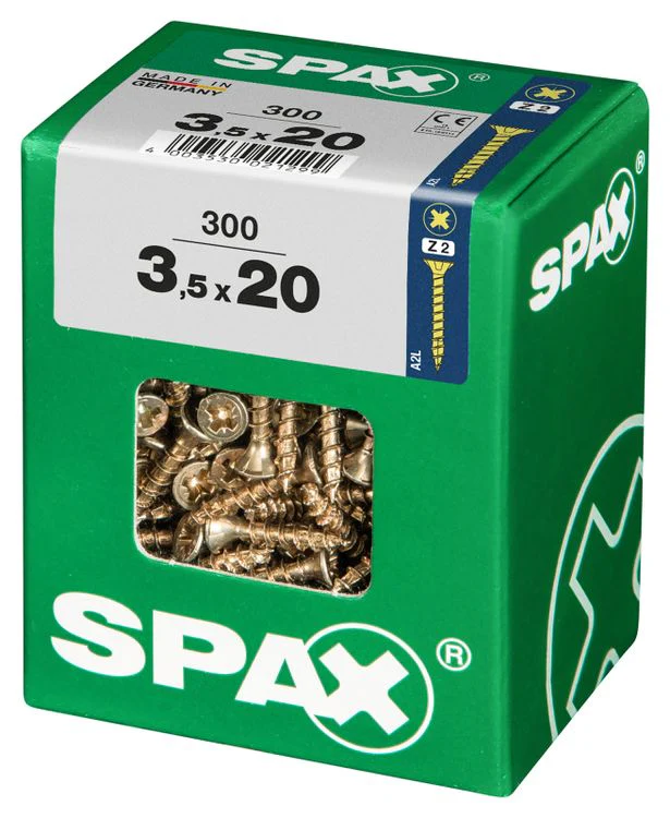 Spax schroef pozidrive verzinkt 3,5x20mm 300st - Image 2