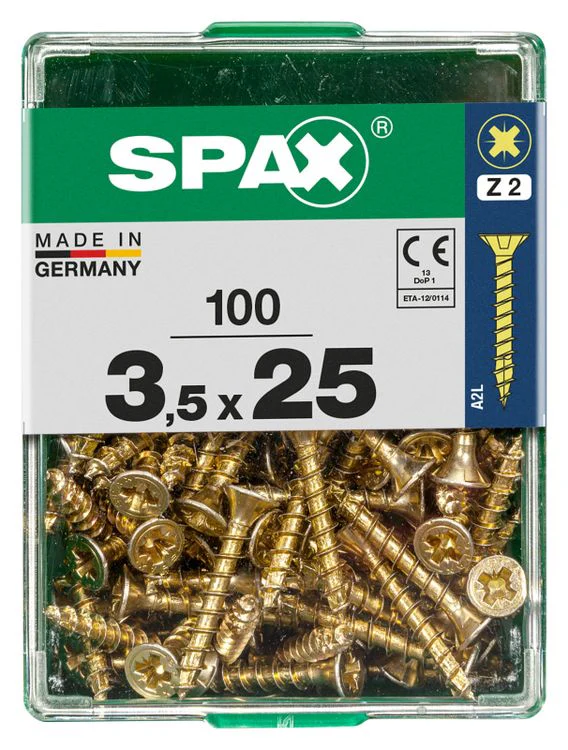 Spax schroef pozidrive verzinkt 3,5x25mm 100st - Image 3