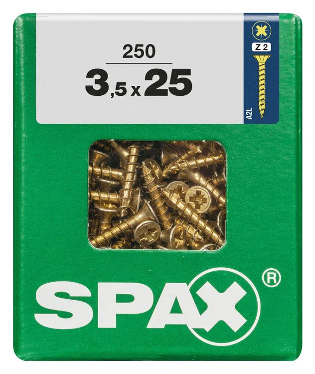 Spax schroef pozidrive verzinkt 3,5x25mm 250st - Image 2