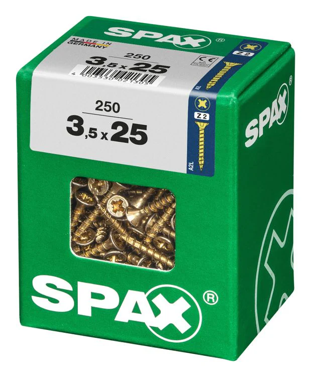 Spax schroef pozidrive verzinkt 3,5x25mm 250st - Image 3
