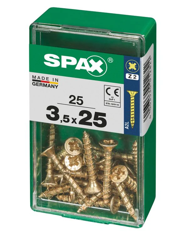 Spax schroef pozidrive verzinkt 3,5x25mm 25st - Image 2