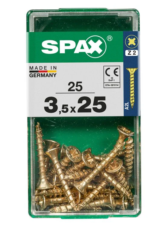 Spax schroef pozidrive verzinkt 3,5x25mm 25st - Image 3