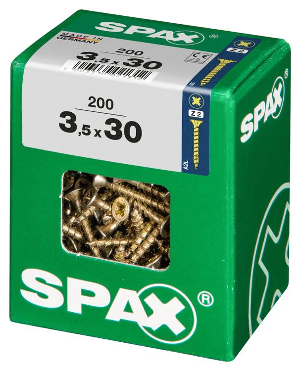 Spax schroef pozidrive verzinkt 3,5x30mm 200st - Image 2