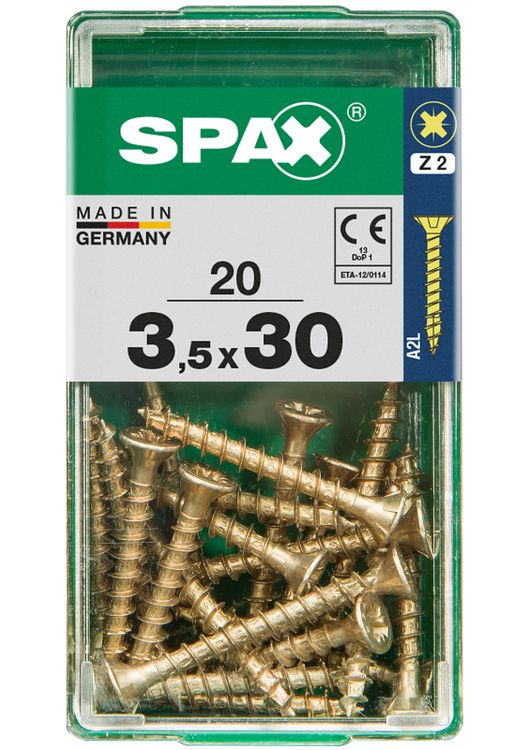 Spax schroef pozidrive verzinkt 3,5x30mm 20st - Image 3