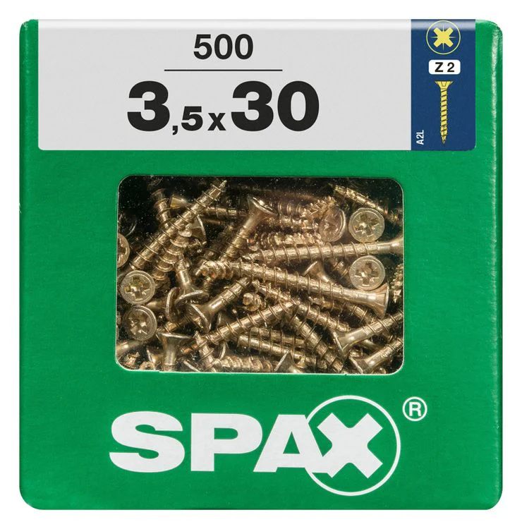 Spax schroef pozidrive verzinkt 3,5x30mm 500st - Image 3
