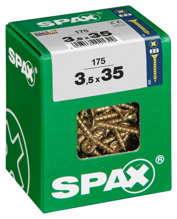 Spax schroef pozidrive verzinkt 3,5x35mm 175st