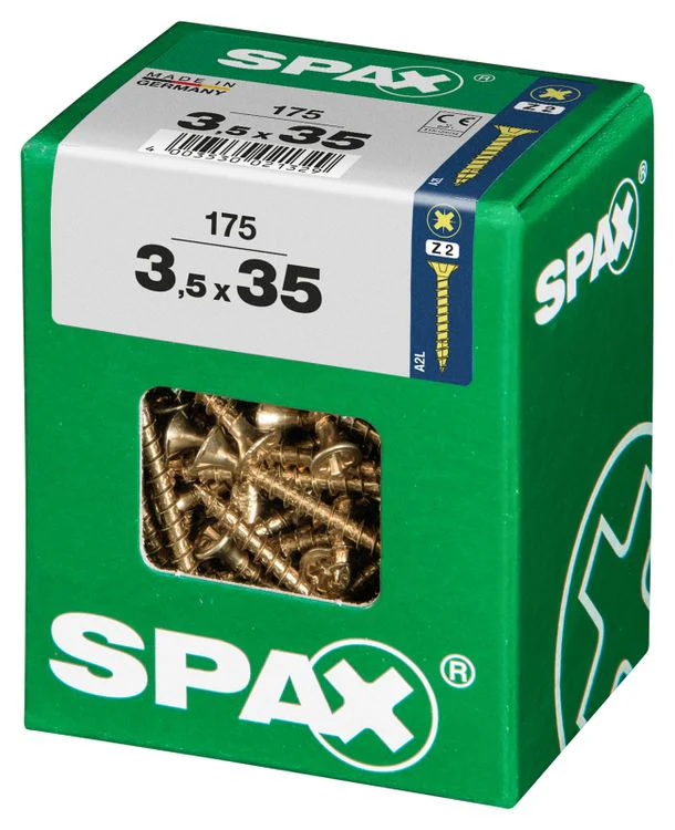 Spax schroef pozidrive verzinkt 3,5x35mm 175st - Image 2