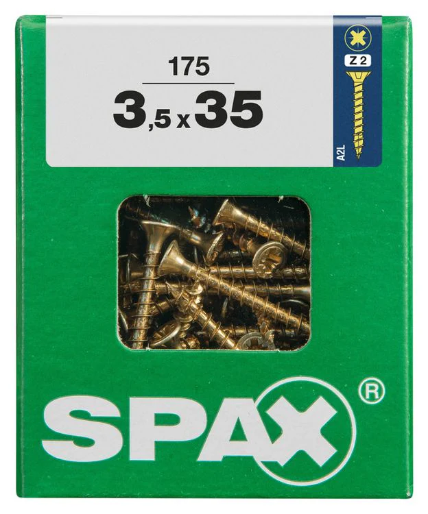 Spax schroef pozidrive verzinkt 3,5x35mm 175st - Image 3