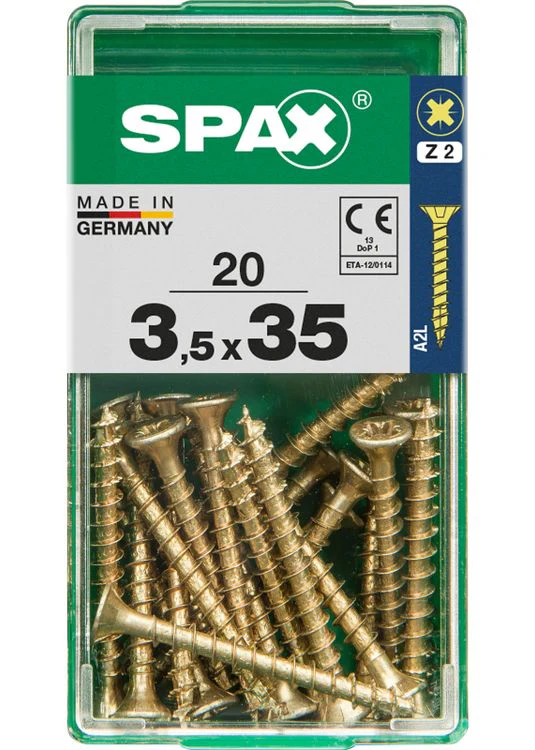 Spax schroef pozidrive verzinkt 3,5x35mm 20st - Image 3