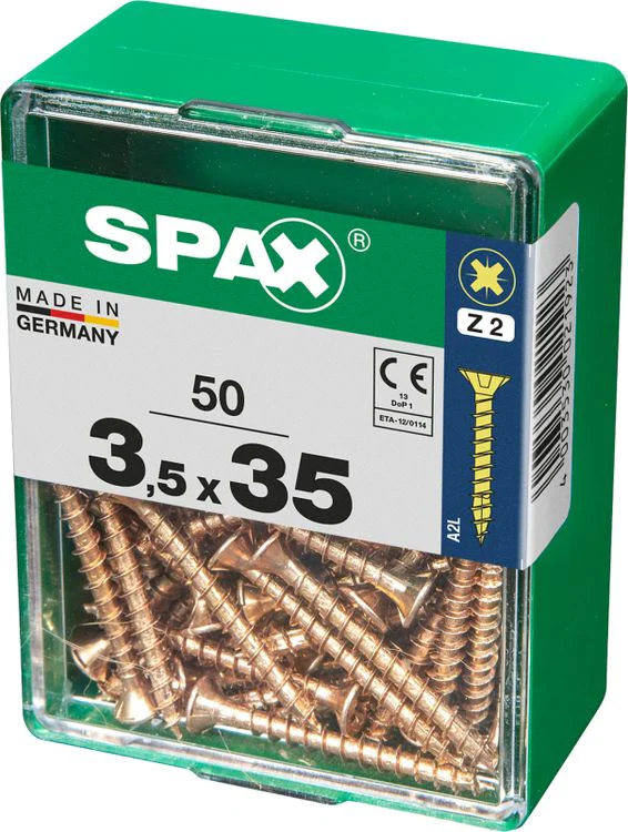 Spax schroef pozidrive verzinkt 3,5x35mm 50st - Image 2