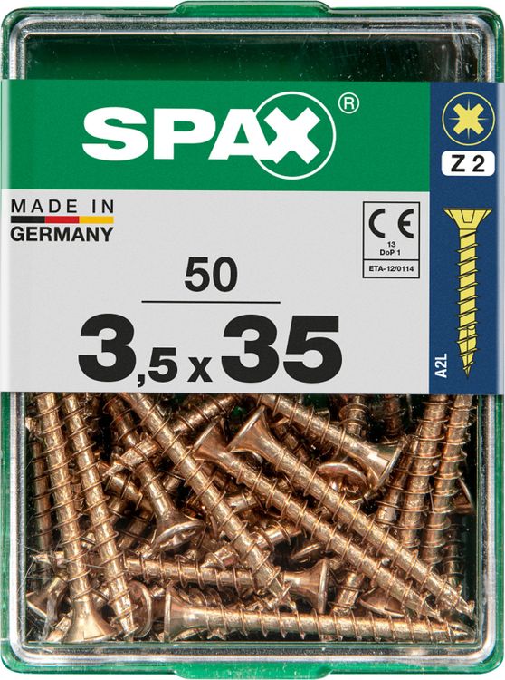 Spax schroef pozidrive verzinkt 3,5x35mm 50st - Image 3
