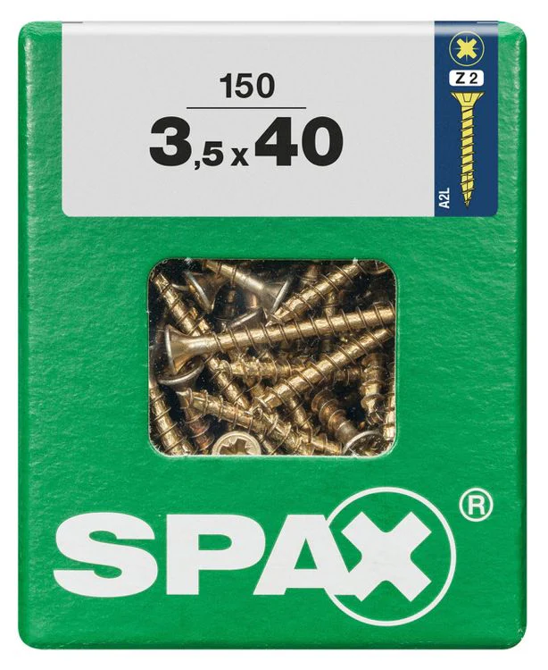 Spax schroef pozidrive verzinkt 3,5x40mm 150st - Image 3