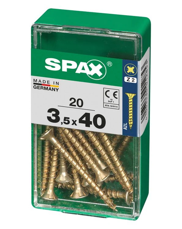 Spax schroef pozidrive verzinkt 3,5x40mm 20st - Image 2
