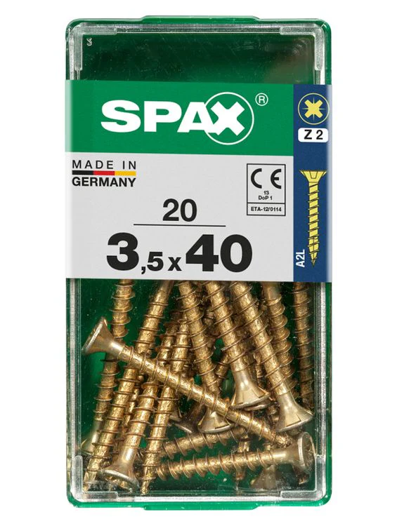 Spax schroef pozidrive verzinkt 3,5x40mm 20st - Image 3