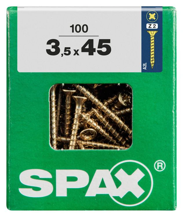 Spax schroef pozidrive verzinkt 3,5x45mm 100st - Image 3