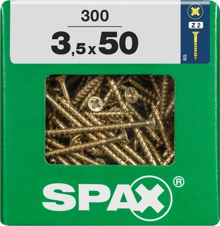 Spax schroef pozidrive verzinkt 3,5x50mm 300st - Image 2