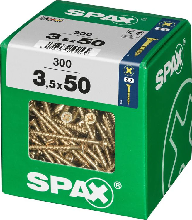 Spax schroef pozidrive verzinkt 3,5x50mm 300st - Image 3