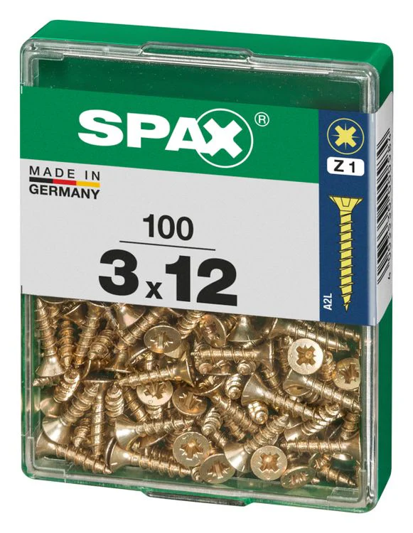 Spax schroef pozidrive verzinkt 3x12mm 100st - Image 2