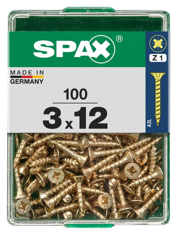 Spax schroef pozidrive verzinkt 3x12mm 100st - Image 3