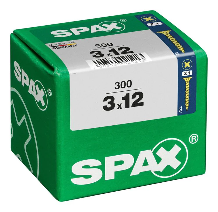 Spax schroef pozidrive verzinkt 3x12mm 300st - Image 3