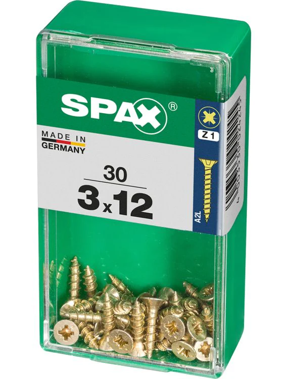 Spax schroef pozidrive verzinkt 3x12mm 30st - Image 2