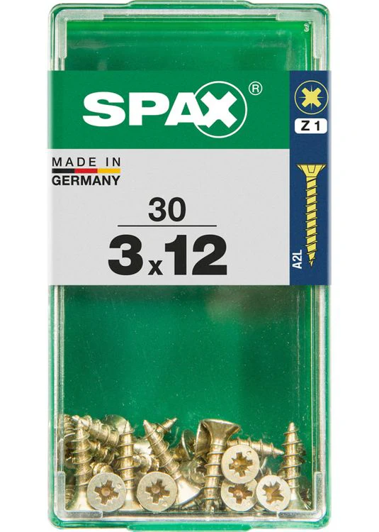 Spax schroef pozidrive verzinkt 3x12mm 30st - Image 3