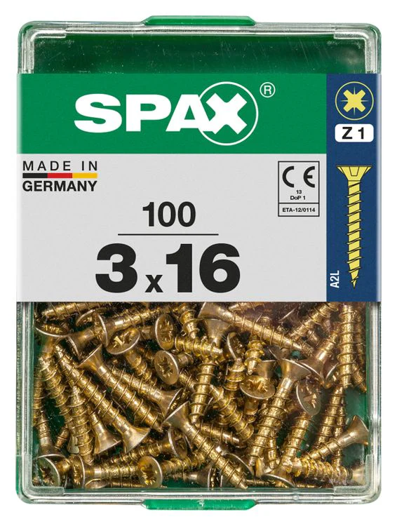 Spax schroef pozidrive verzinkt 3x16mm 100st - Image 3