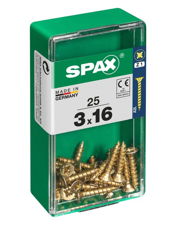 Spax schroef pozidrive verzinkt 3x16mm 25st - Image 2