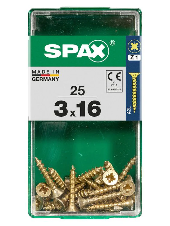 Spax schroef pozidrive verzinkt 3x16mm 25st - Image 3