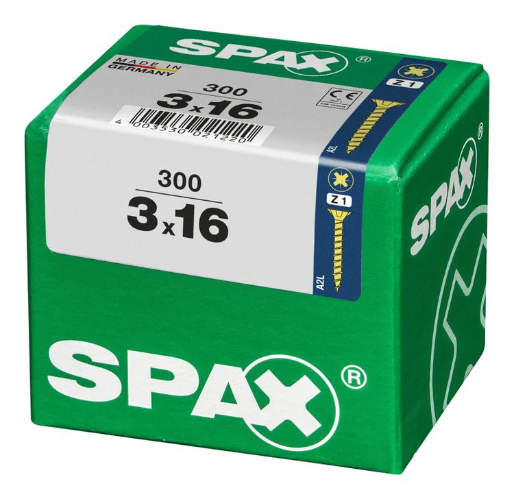 Spax schroef pozidrive verzinkt 3x16mm 300st - Image 2