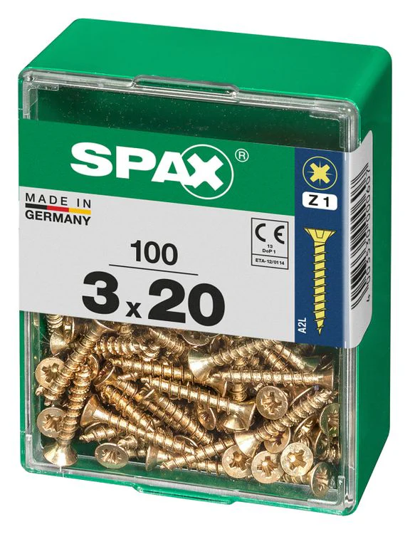 Spax schroef pozidrive verzinkt 3x20mm 100st - Image 2