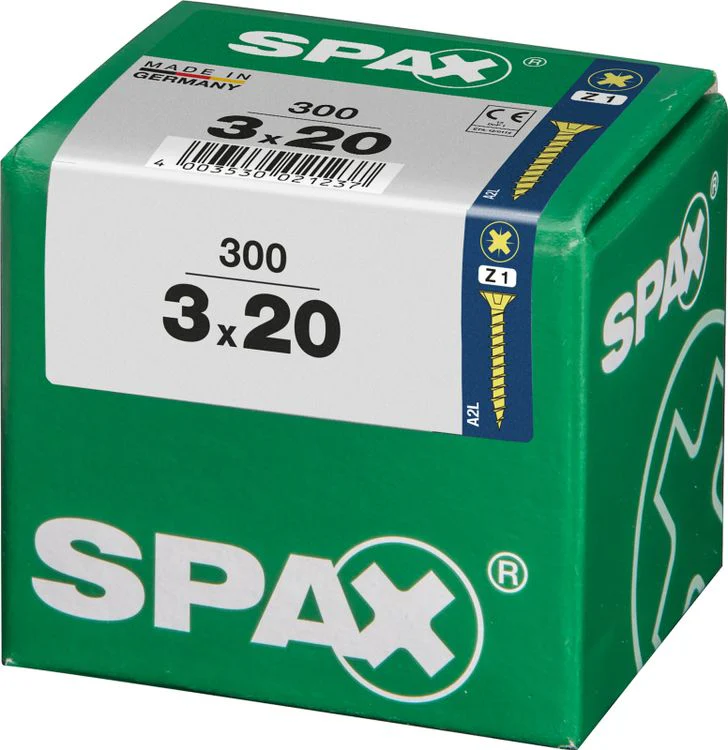Spax schroef pozidrive verzinkt 3x20mm 300st - Image 2