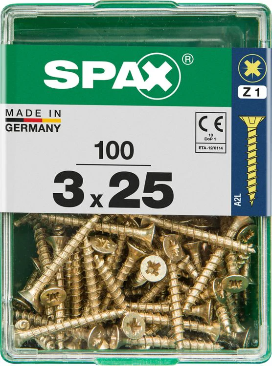 Spax schroef pozidrive verzinkt 3x25mm 100st - Image 3