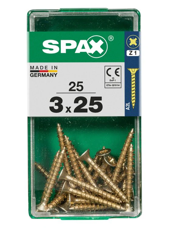 Spax schroef pozidrive verzinkt 3x25mm 25st - Image 3