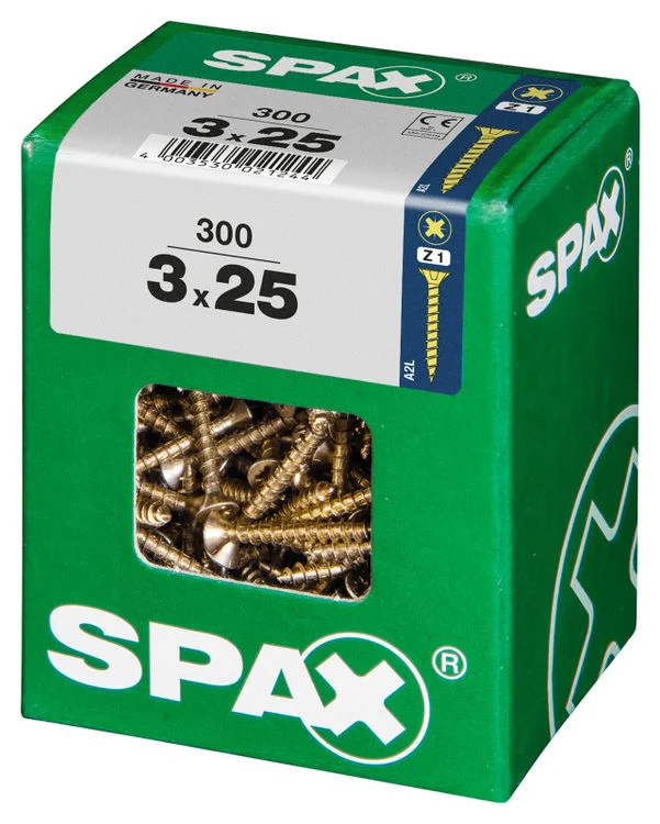 Spax schroef pozidrive verzinkt 3x25mm 300st - Image 2