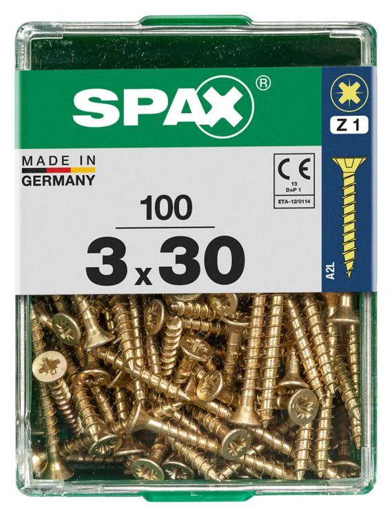 Spax schroef pozidrive verzinkt 3x30mm 100st - Image 3