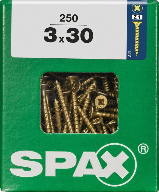 Spax schroef pozidrive verzinkt 3x30mm 250st - Image 3