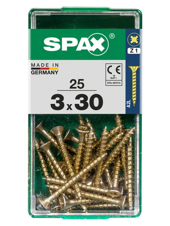 Spax schroef pozidrive verzinkt 3x30mm 25st - Image 3