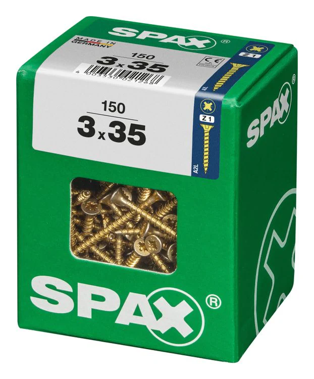 Spax schroef pozidrive verzinkt 3x35mm 150st - Image 2