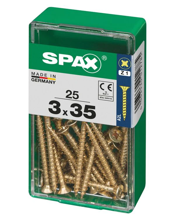 Spax schroef pozidrive verzinkt 3x35mm 25st - Image 2