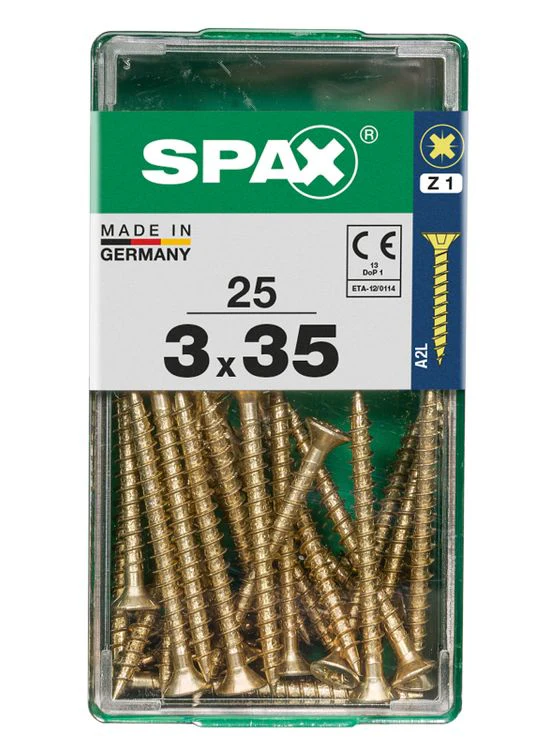 Spax schroef pozidrive verzinkt 3x35mm 25st - Image 3
