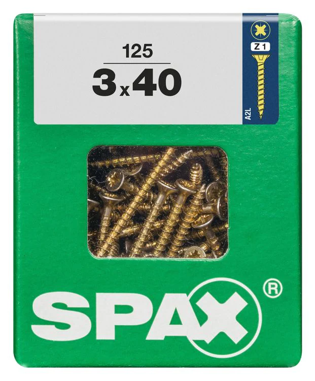 Spax schroef pozidrive verzinkt 3x40mm 125st - Image 3