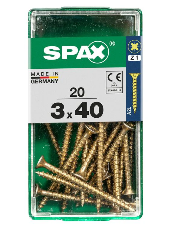 Spax schroef pozidrive verzinkt 3x40mm 20st - Image 3