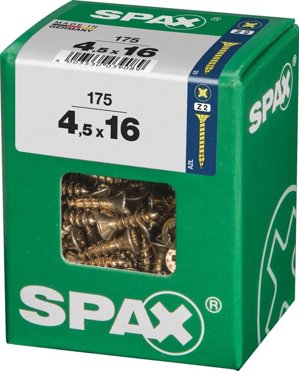 Spax schroef pozidrive verzinkt 4,5x16mm 175st - Image 2