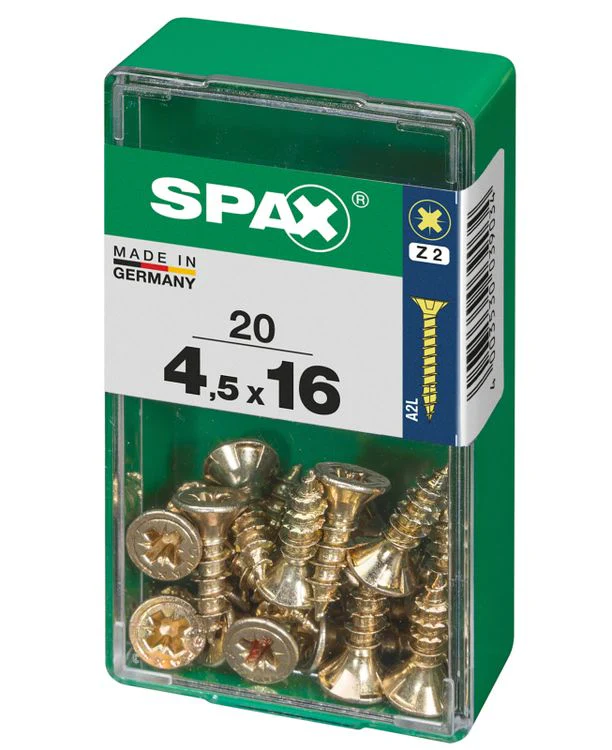 Spax schroef pozidrive verzinkt 4,5x16mm 20st - Image 2