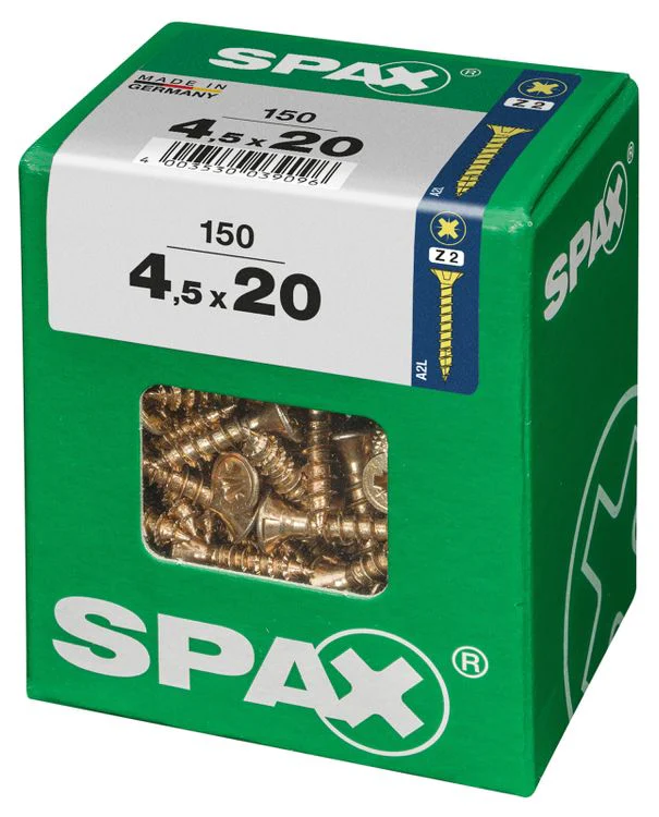 Spax schroef pozidrive verzinkt 4,5x20mm 150st - Image 2